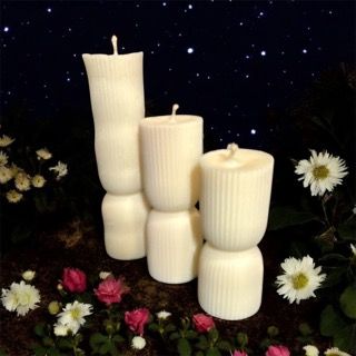 Ribbed Column Pillar Candle