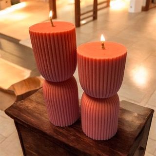 Ribbed Column Pillar Candle