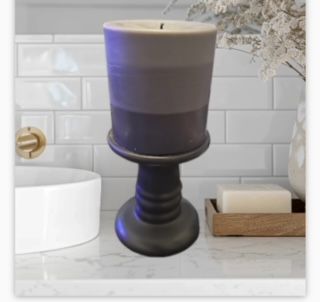 Charcoal 3-layered Pillar Candle