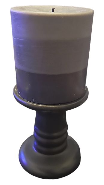 Charcoal 3-layered Pillar Candle