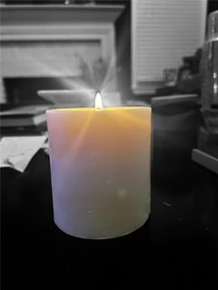 White Pillar Candle