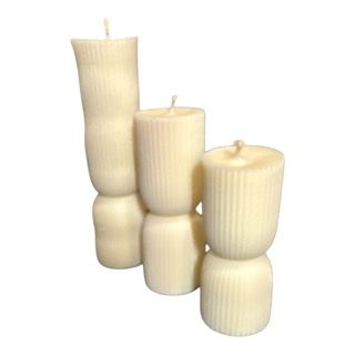 Ribbed Column Pillar Candle