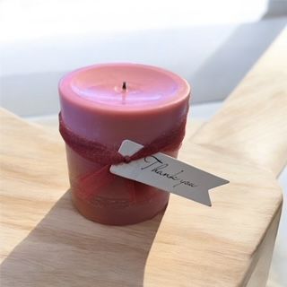 Burgundy Pillar Candle