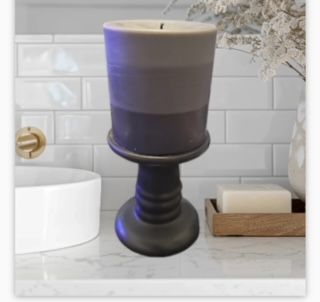 Charcoal/Black Pillar Candle