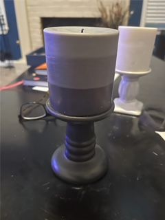 Charcoal/Black Pillar Candle