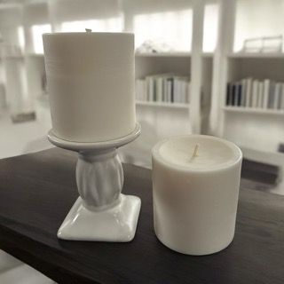 White Pillar Candle
