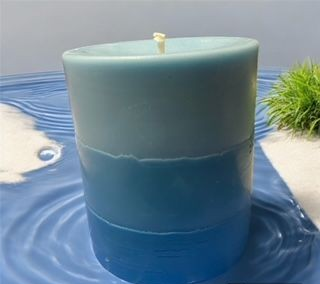 Freesia & Lilac - Scented Pillar Mold - Summer Breeze Blue