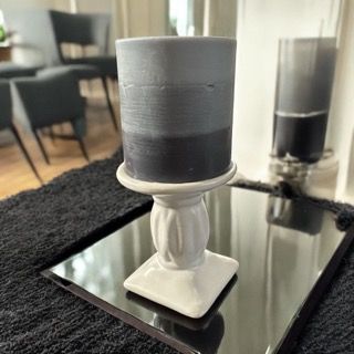 Charcoal 3-layered Pillar Candle