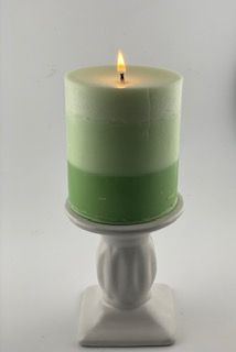 Eucalyptus & Peppermint Scented Pillar Mold - Green