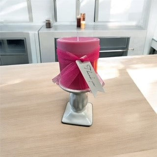 Magenta Pillar Candle