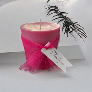 Magenta Pillar Candle