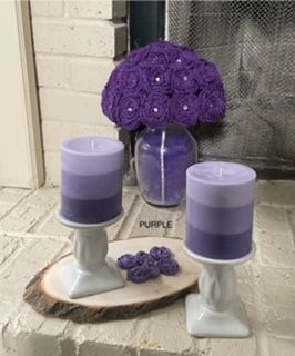 Lavender- Scented Pillar Mold - Purple