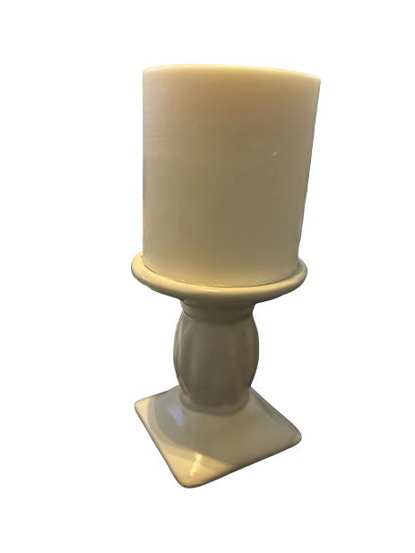 Coconut Soleil Scented Pillar Candle - White