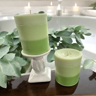 Green 3- Layered Pillar Candle
