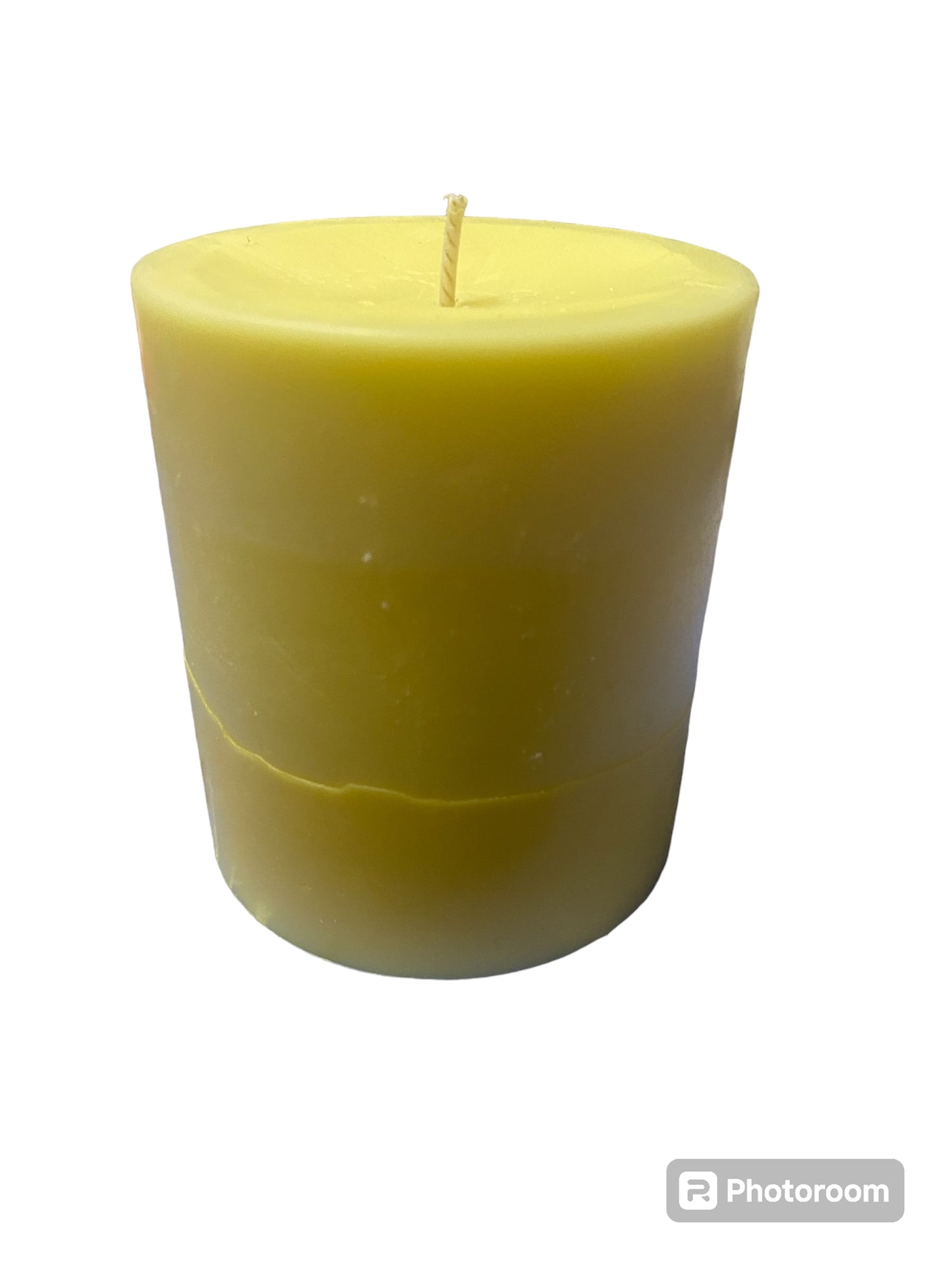 Sea Salt and Orchid - Scented Pillar Candle - Yellow